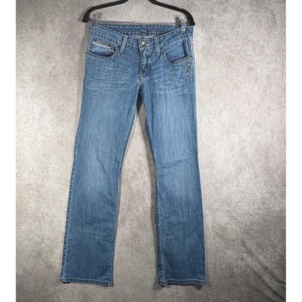 Cruel Denim Jeans Women 28/5 L Blue Blake Slim Bootcut Studded Western Biker y2k